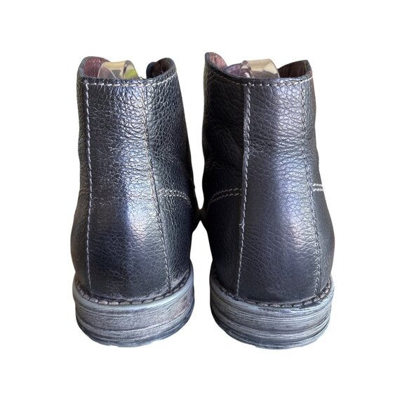 Roan Cass BLACK BARCELONA Handmade Ankle Lace Up Boots Size 10 Bed Stu - Picture 4 of 14